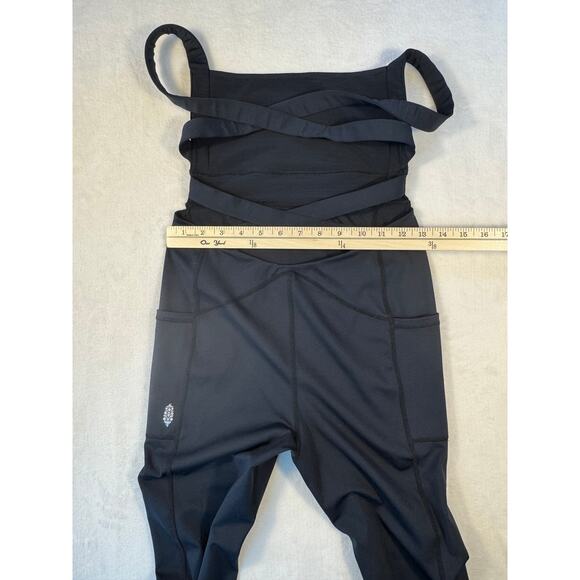 Free People FP Movement My High One Piece Bodysuit Jumpsuit Women Black Sz S - Picture 9 of 11